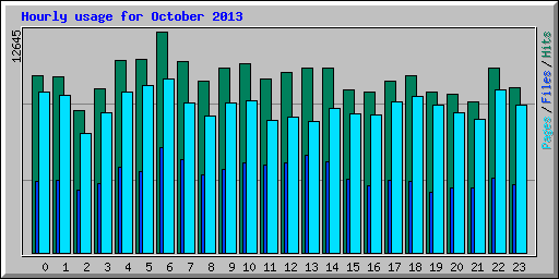 Hourly usage for October 2013