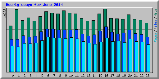 Hourly usage for June 2014