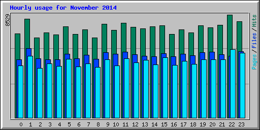 Hourly usage for November 2014