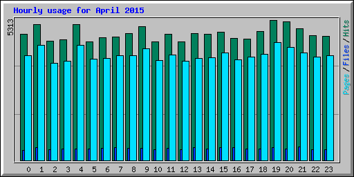 Hourly usage for April 2015