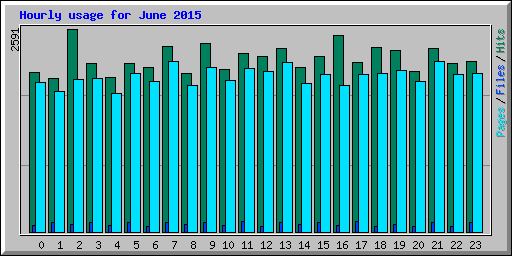 Hourly usage for June 2015