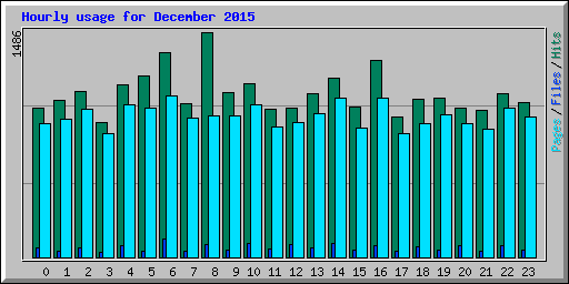 Hourly usage for December 2015