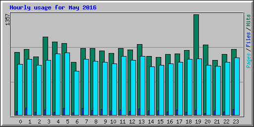 Hourly usage for May 2016